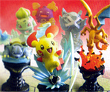 海洋堂ポケモンバトルフィギュアⅡ-A【全6種6品】 ぽけもん☆かふぇ 海洋堂 ポケモンバトルフィギュア