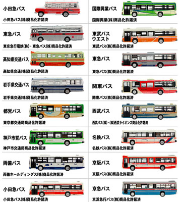 京商バスシリーズ1/150 ダイキャストスケールバス　全16種類コンプリート