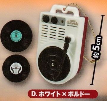 ダブル録音再生！！ミニチュアレトロレコードプレイヤーマスコット